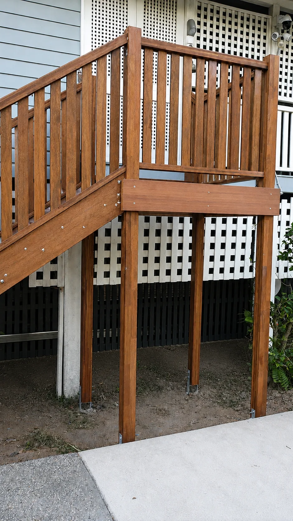 Finished external stair build at Sapsford Street